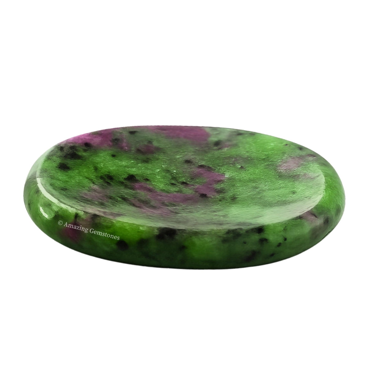 Amazing Gemstone Ruby Zoisite Worry Stone Crystals and Healing Stones - Worry Stones for Stress Relief Gifts - Piedra Crystal Fidget for Meditation, Relaxation - Unique Stocking Stuffers