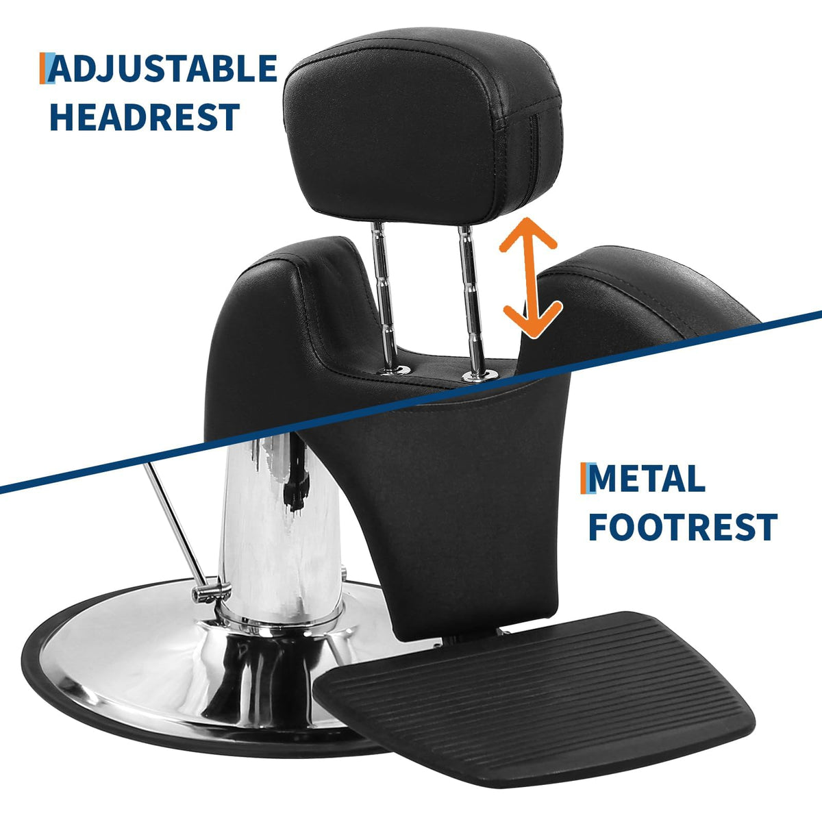BouPower Salon Styling Chair with Adjustable Headrest & Heavy Duty Hydraulic Pump for Hair Stylist, Beauty Shampoo Barbering Chair, 360° Swivel Reclining Salon Chair for Beauty Spa Shampoo Tattoo