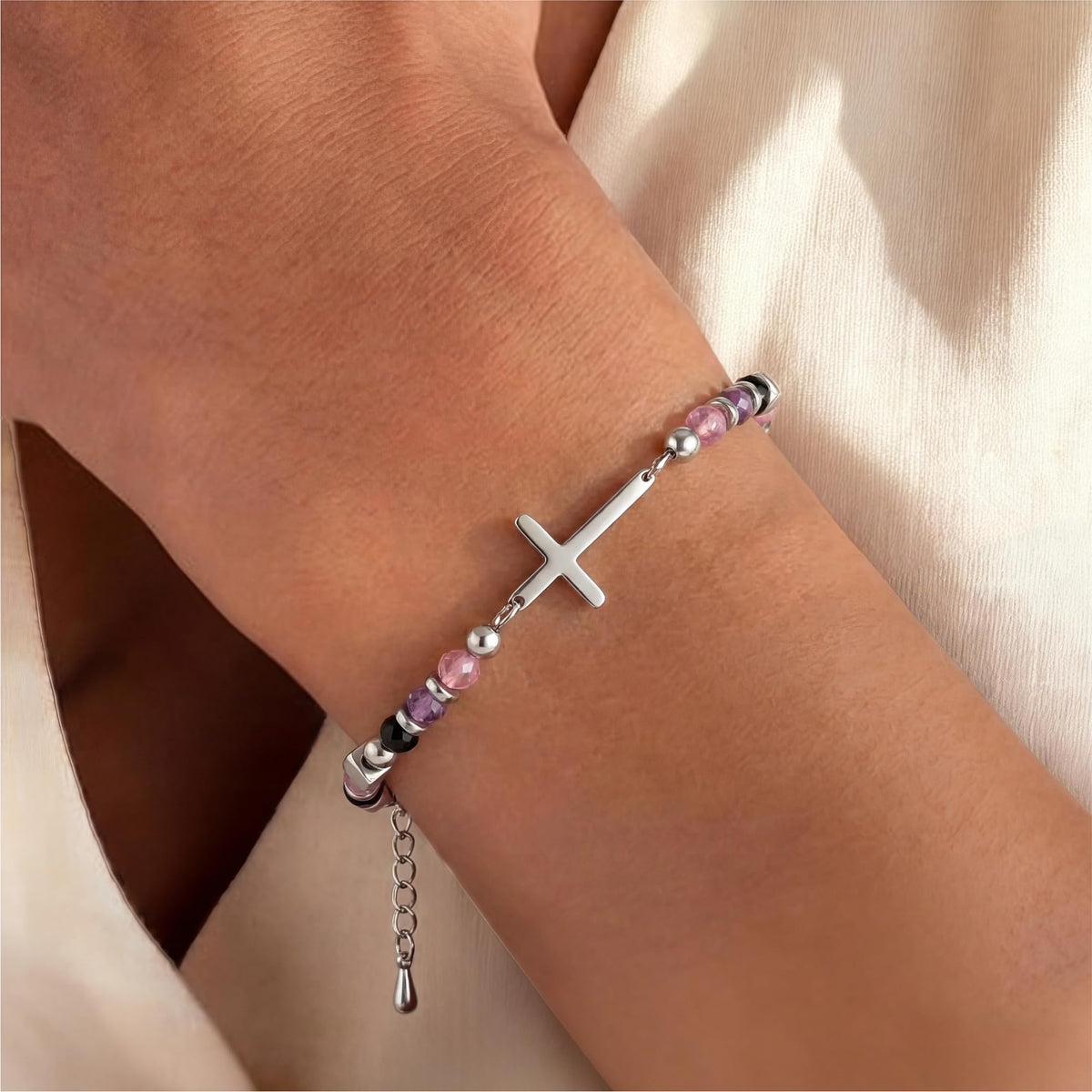 Wineord Confirmation Gifts for Teen Girls, Confirmation Gifts for Girls, Catholic Religious Cross Bracelets for Women, Easter First Communion Christian Anxiety Relief Jewelry