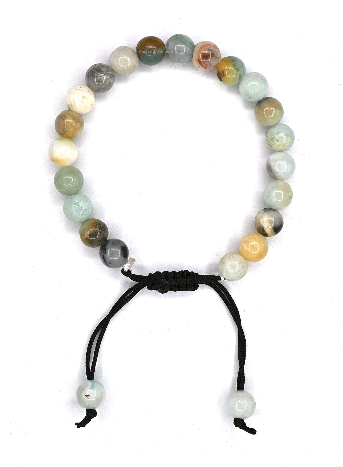 Amazing Gemstone Max Amazonite Bracelet for Women Men's Gifts - Protection Healing Crystal Bracelet - 8mm Gemstones Beaded Adjustable Bracelet Pulseras Para Hombres Mujer Stocking Stuffers