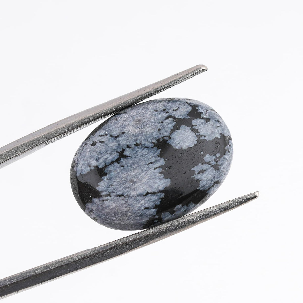 GemSymphony 100 Carat Natural Snowflake Obsidian Gemstone Cabochon Lot Mixed Shapes – 12 pcs Hand Polished Crystal Stones for Jewelry Making, Healing, Reiki, Craft Supplies, Unique Cab Set for Wire Wrapping & Collectors (10-20 mm)