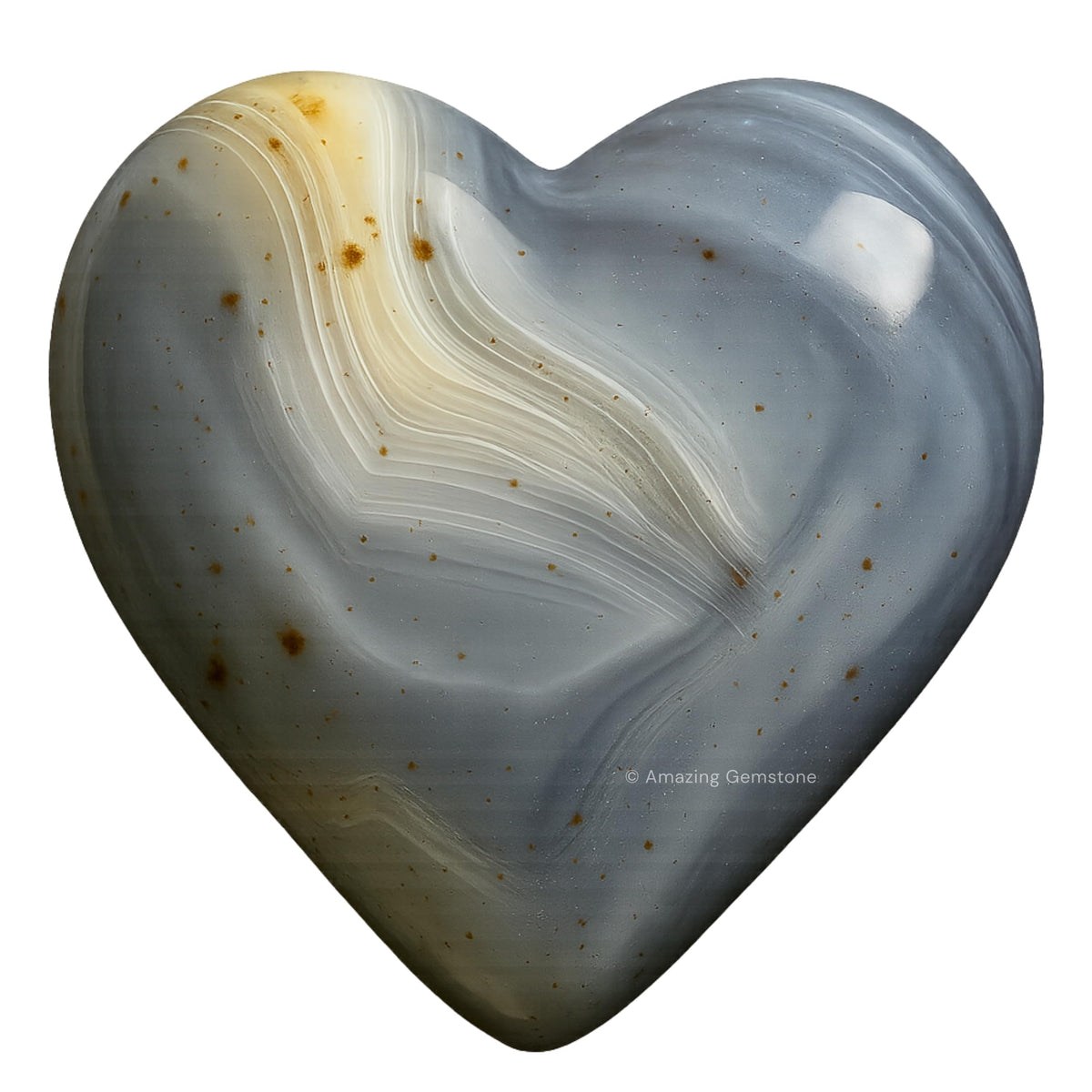 Amazing Gemstone Dendrite Agate Crystal Heart Palm Stone - Pocket Massage Worry Stone for Natural Body Chakra Balancing, Reiki Healing and Crystal Grid