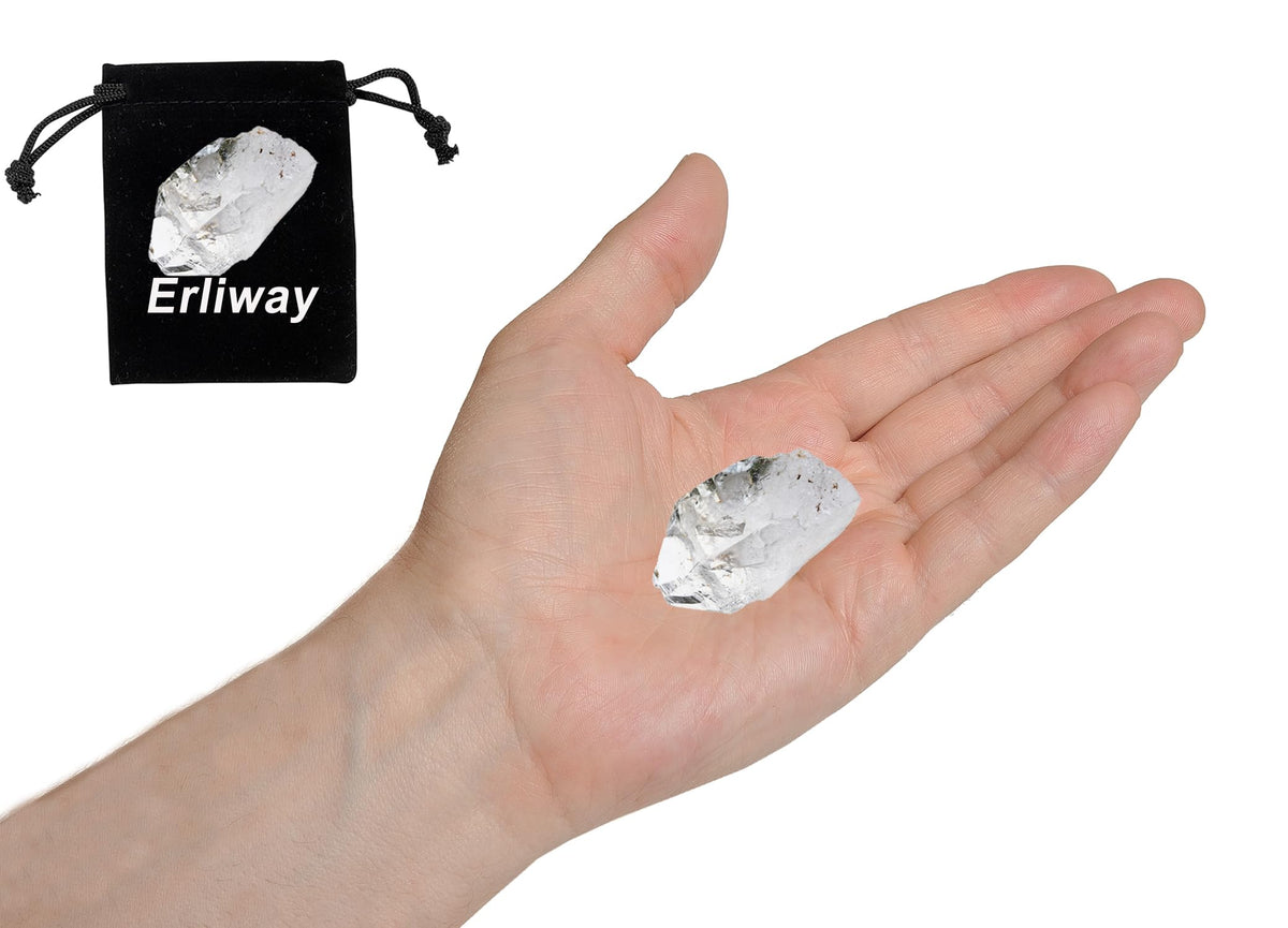 Clear Quartz Raw Crystals, Large 1.25-2.0" Healing Crystals Natural Rough Stones Crystal for Tumbling, Cabbing, Fountain Rocks, Decoration, Polishing, Wire Wrapping, Wicca & Reiki