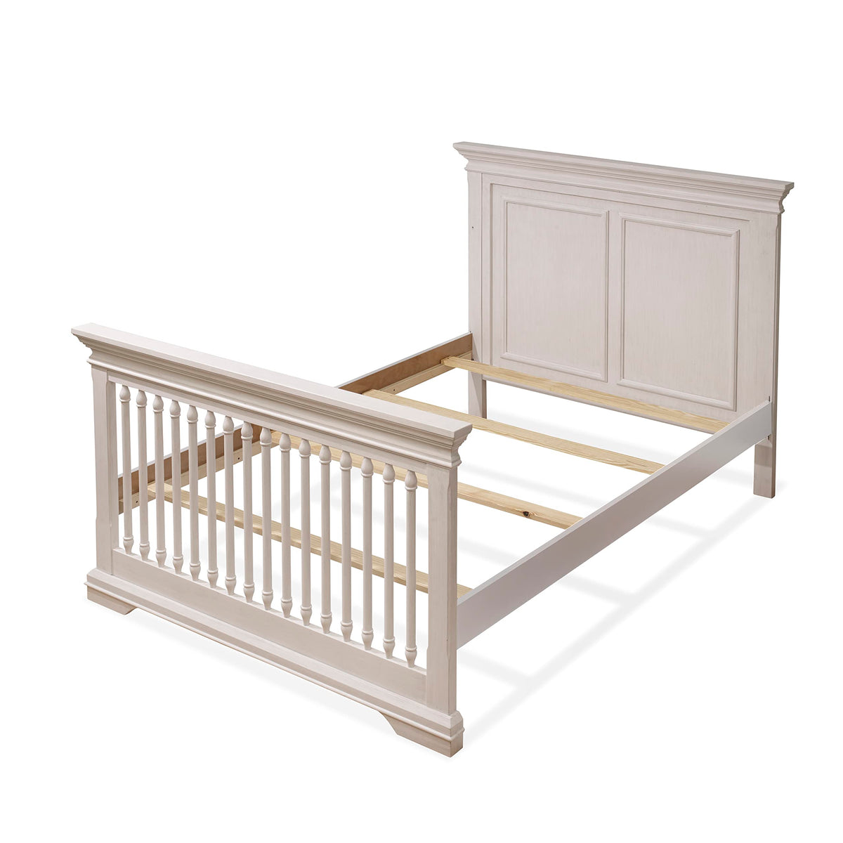 Sorelle Furniture Portofino Crib,Classic 4-In-1 Convertible Crib,Brushed Ivory Crib Made of Wood,Non-Toxic Finish, Wooden Baby Bed,Toddler Bed,Child’s Daybed and Full-Size Bed-Ivory