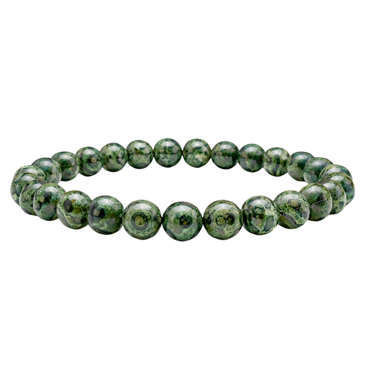 Amazing Gemstone Crystal Bracelet for Women Men's Gifts - Protection Healing Crystal Bracelet - 8mm Gemstone Beaded Stretchable Bracelet Pulseras Para Hombres Mujer Stocking Stuffers Mothers Day Gift (Kambaba Jasper)