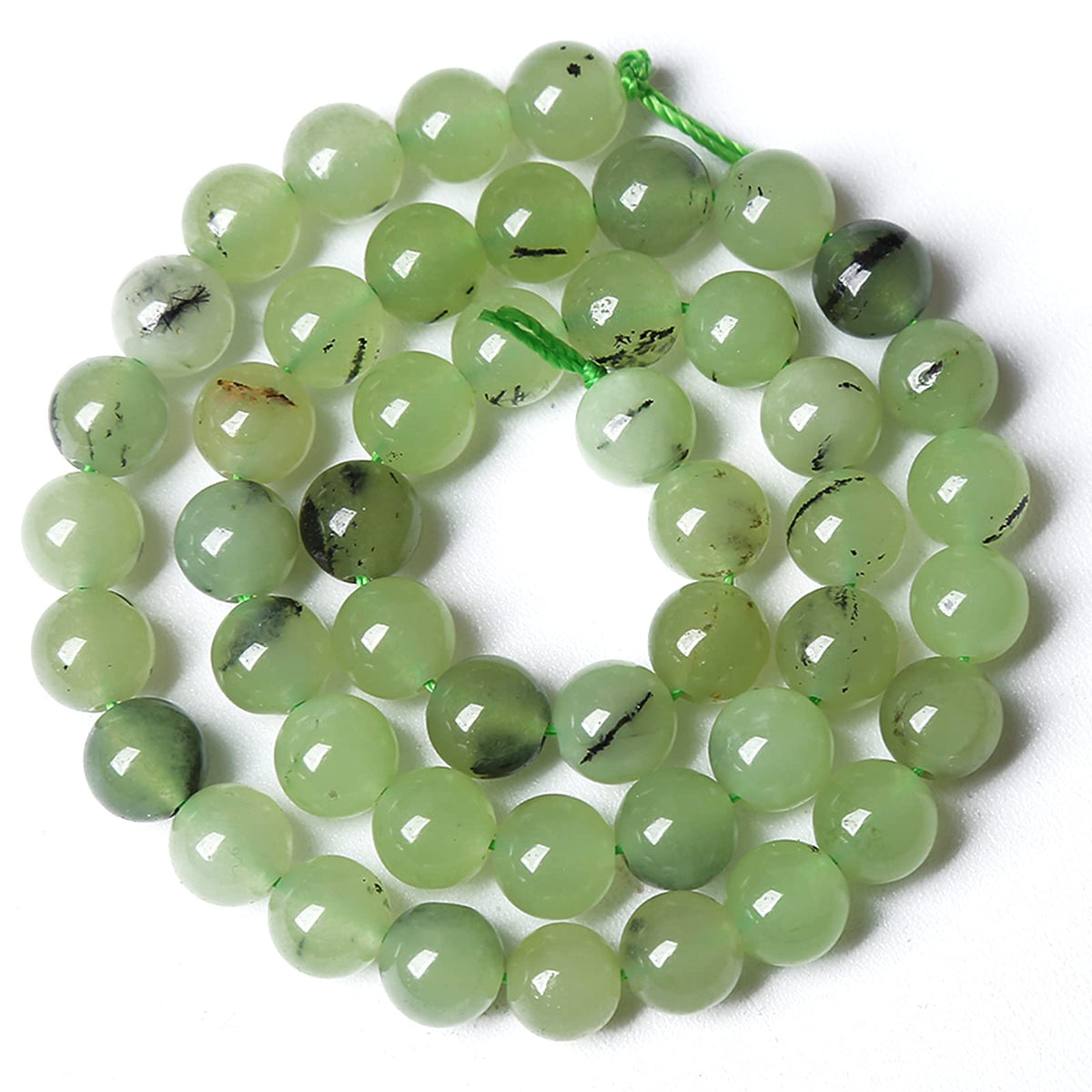 4MM 86PCS Natural Stone Prehnite Jade Loose Beads for Jewelry Making DIY Bracelet Necklace