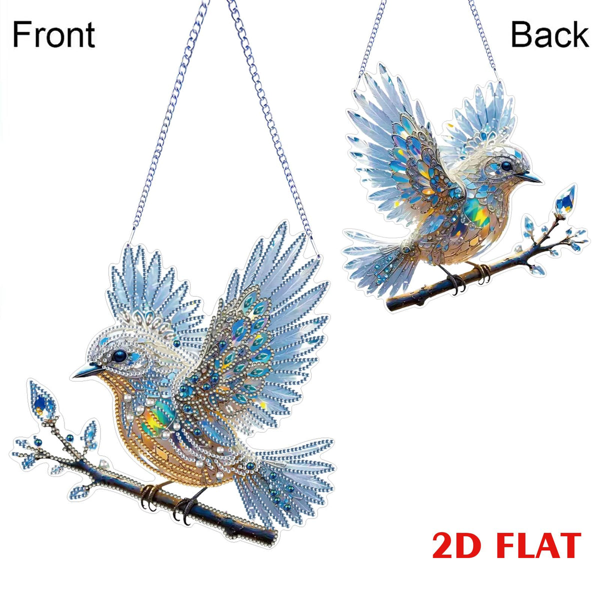 Sulunmo Diamond Art Hanging Kit, Diamonds Art Painting Pendant for Adults, DIY Gem Painting Board Kit for Window Door(Pendant-Fantasy-Bird-425)