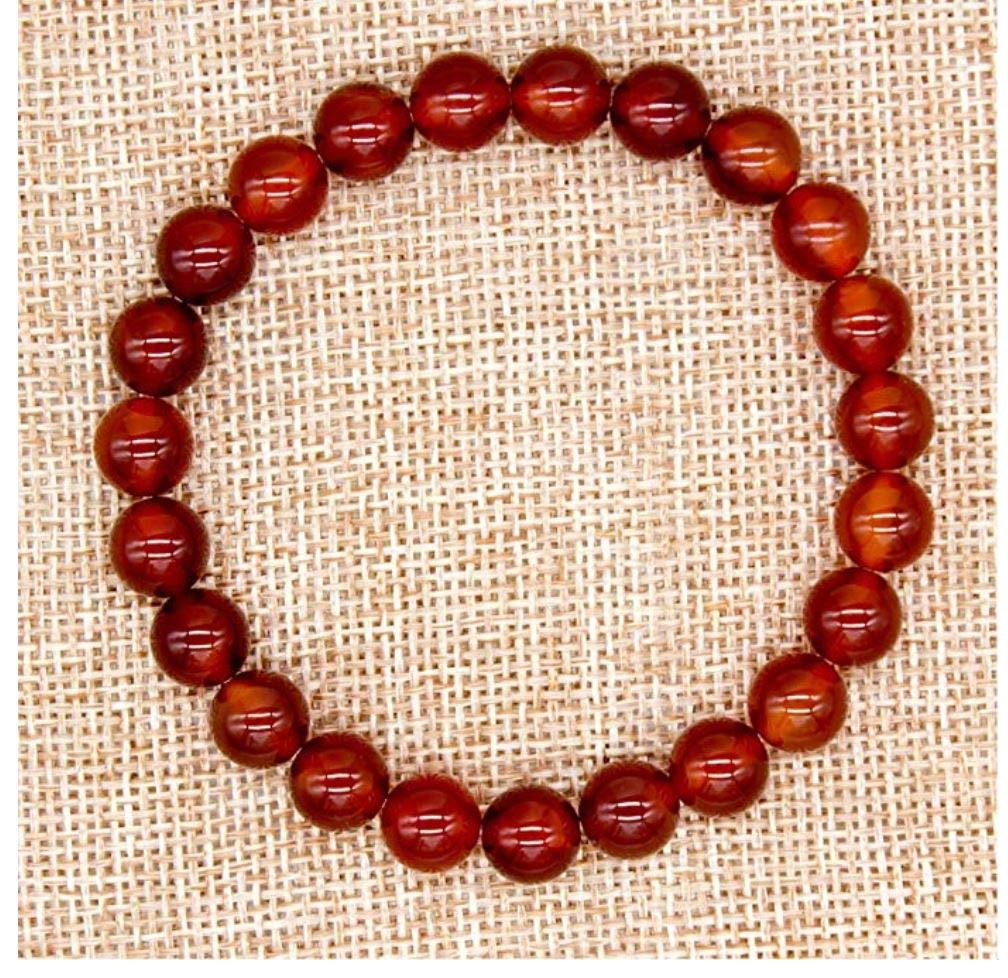 Adabele Real Natural Carnelian Red Agate Bracelet 7.5 inch Stretch Red Gemstone Beaded Bracelet Chakra Healing Crystal Stone Jewelry Women Mom Gift (Unisex) GB8-B29