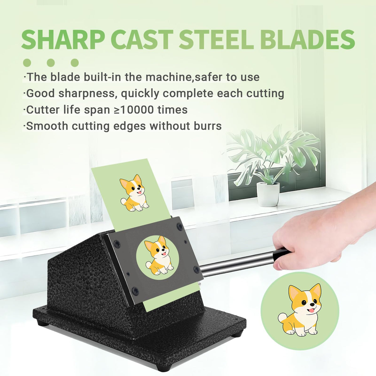 1"/25mm Button Paper Cutter, 1.38”/35mm Diameter Circle Cutter Circle Punch, 1.38”Graphics Punch Cutter, 35mm Die Cut Machine for Making 1"/25mm Mode Buttons Machine(1.38”Cutting Diameter)