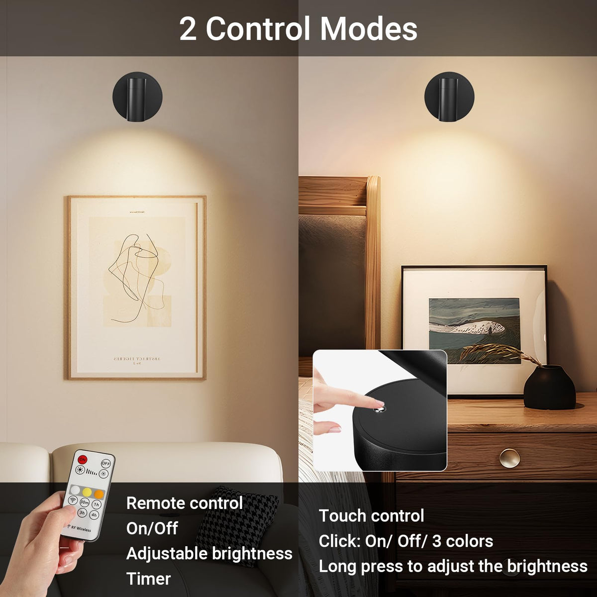 TaoFiaCo Spotlights Indoor, Wireless Uplighting Indoor with Remote Dimmable, Rechargeable Picture Lights,350° Rotate, Battery Powered Spot Light for Artwork Christmas Tree Plant Painting