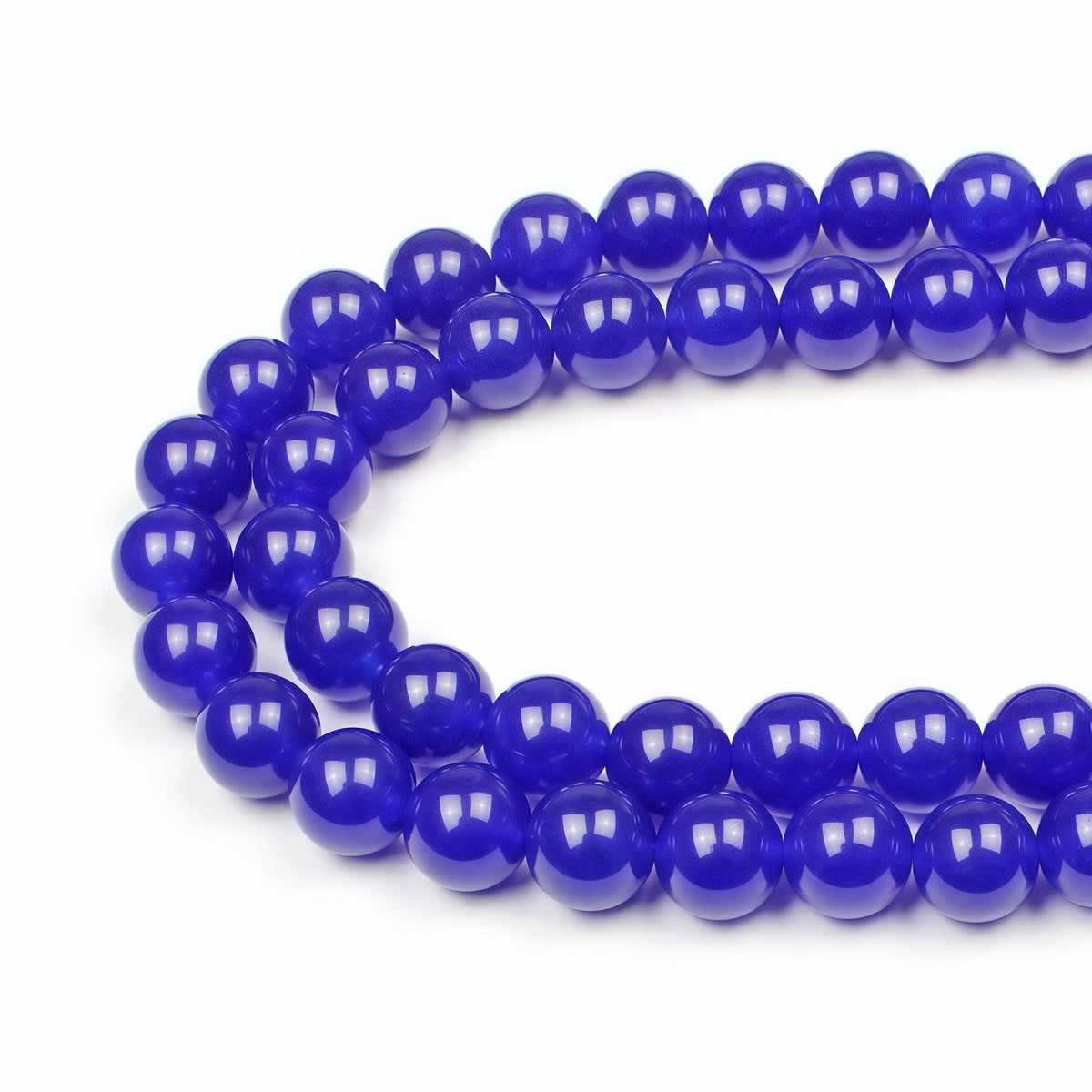MJDCB Natural Stone Beads Sapphire Jade Round Loose Beads for Jewelry Making DIY Bracelet Necklace (4mm)