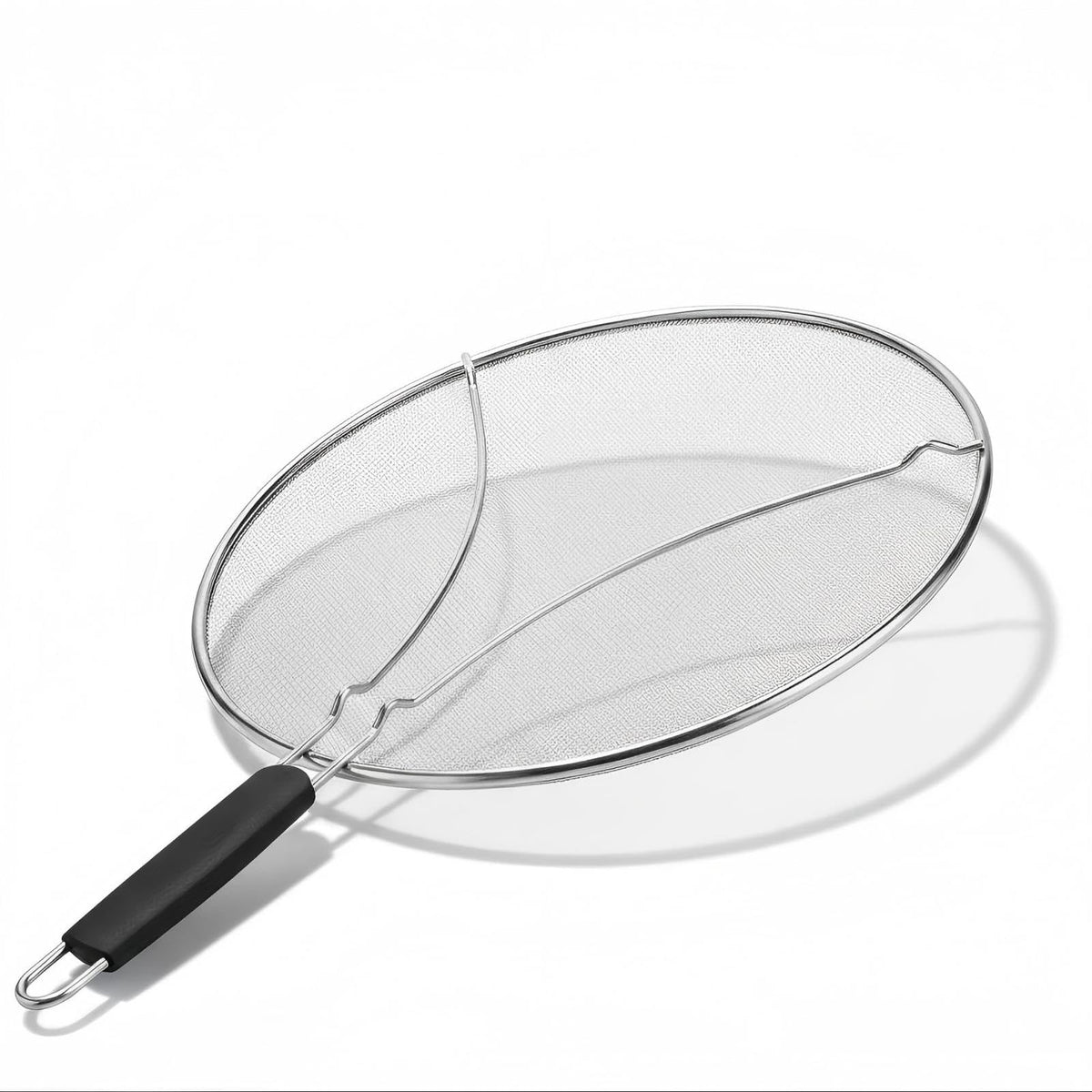 HOMEAVA Splatter Screen for Frying Pan 13 Inch - Stainless Steel Grease Splatter Guard - Oil Splash Guard & Fine Mesh Cover for Cooking Bacon, Fried Chicken & Popcorn