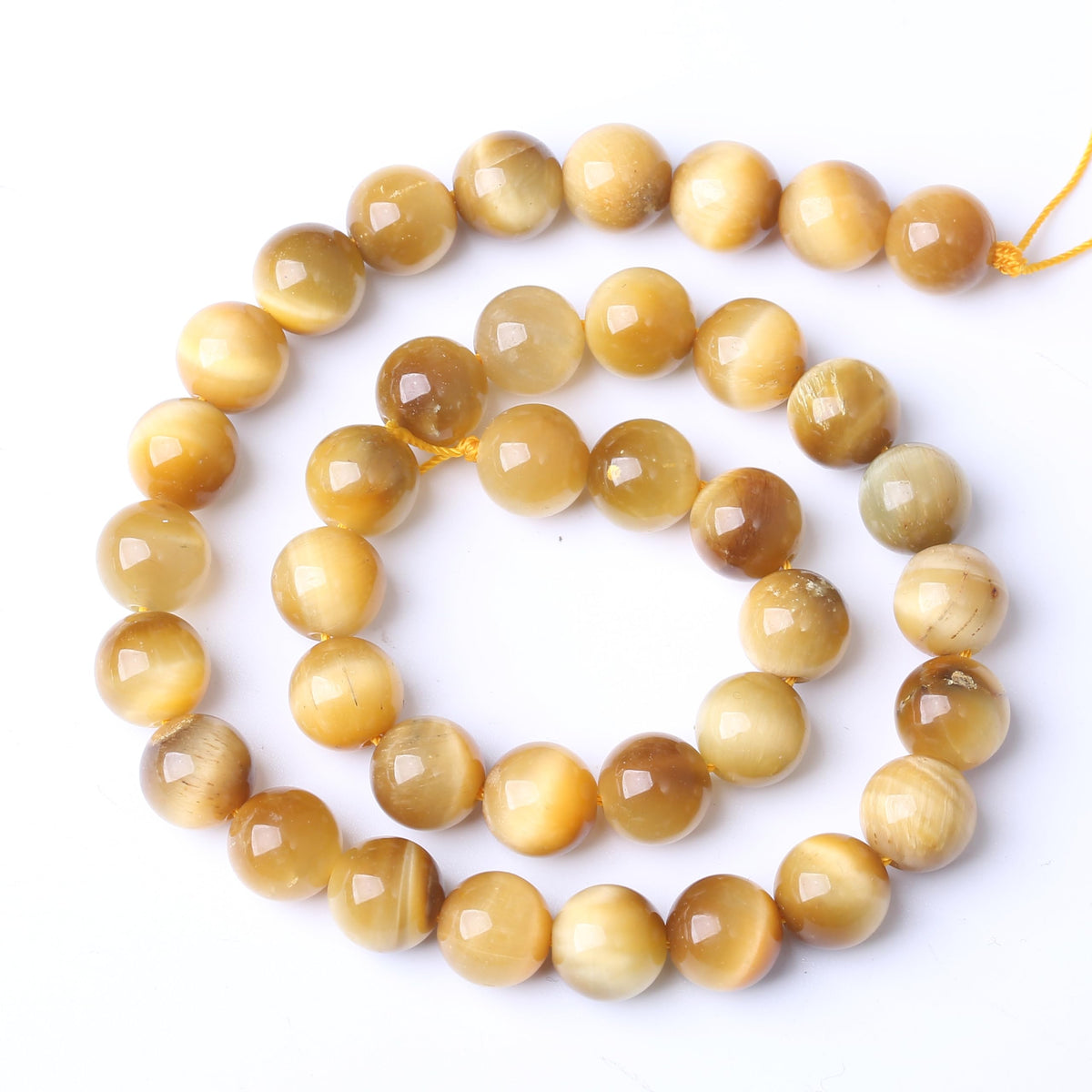 Natural Golden Tiger Eyes Stone Beads for Jewelry Making DIY Bracelet Necklace Jewelry Making 1 Strand 15.5inch 35PCS 10MM