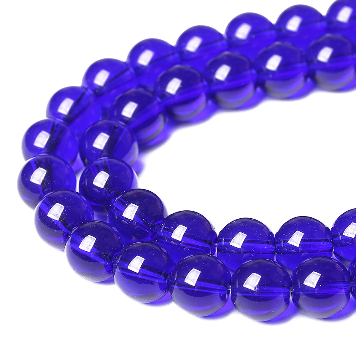 10mm 36pcs Lapis Blue Glass Stone Beads for Jewelry Making Round Loose Spacer Crystal Energy Healing Power Stone Beads DIY Bracelet Necklace Accessories(Lapis Blue Glass, 10mm)