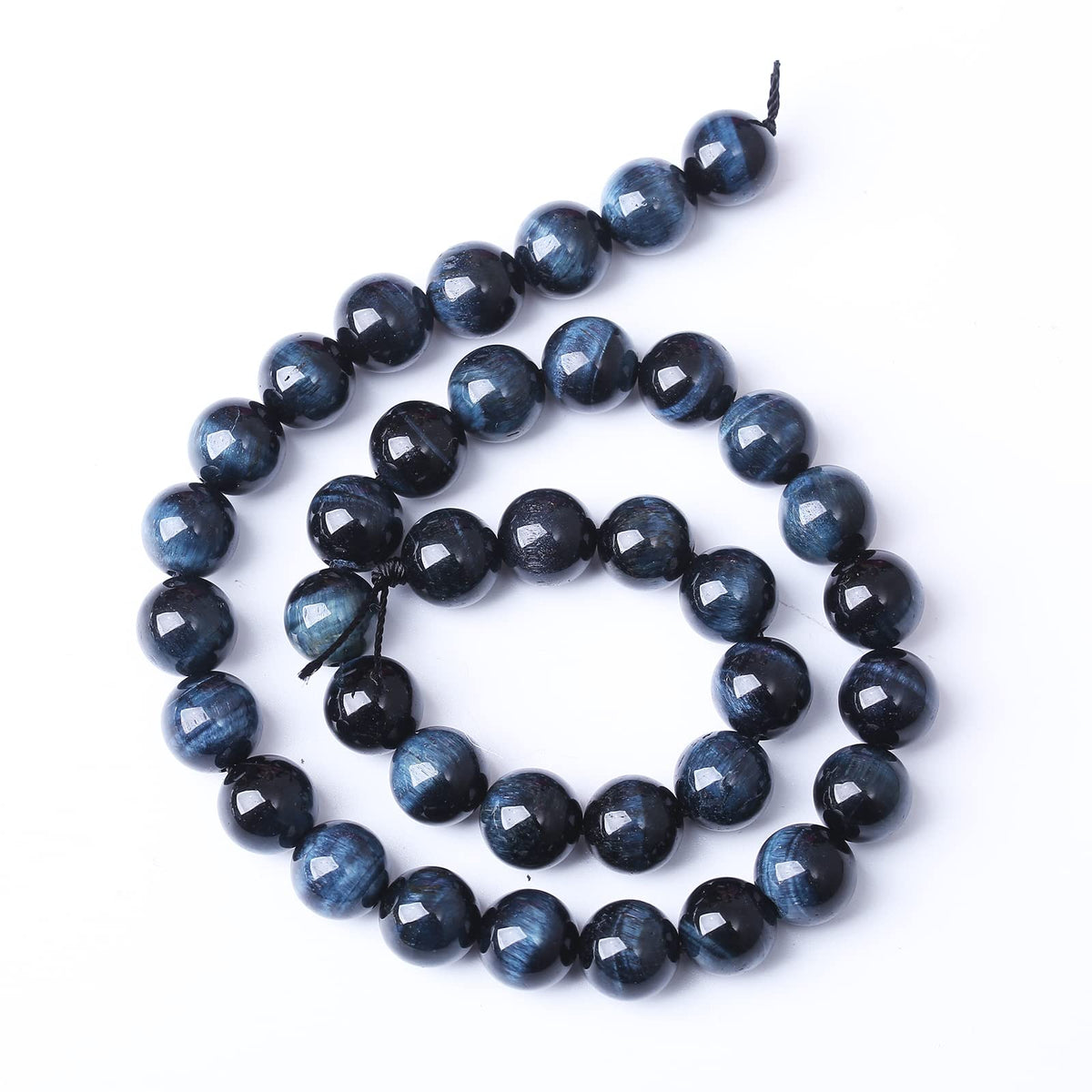 45PCS 8MM AAA Blue Black Tiger Eye Stone Beads Natural Gemstone Bead Crystal Healing Energy Jewelry Making DIY 15 inches