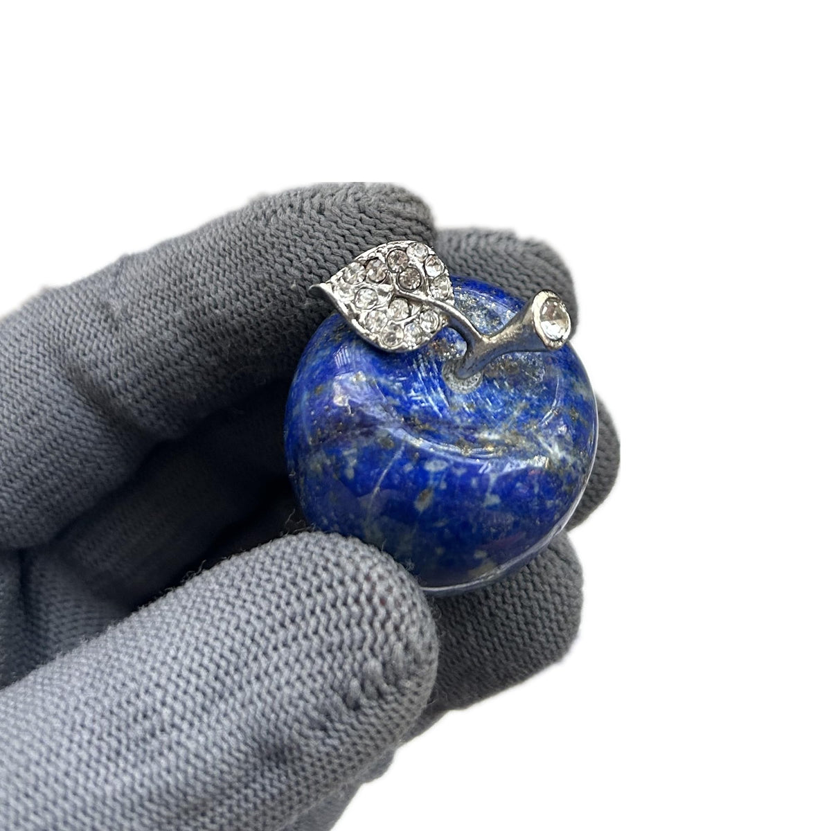 Sunshcat Natural Lapis Lazuli 1.18 Inchs Apple Crystal and Healing Stone Statues,Room Decoration Christmas Decorations Thanksgiving Gifts Office Gifts Collectibles