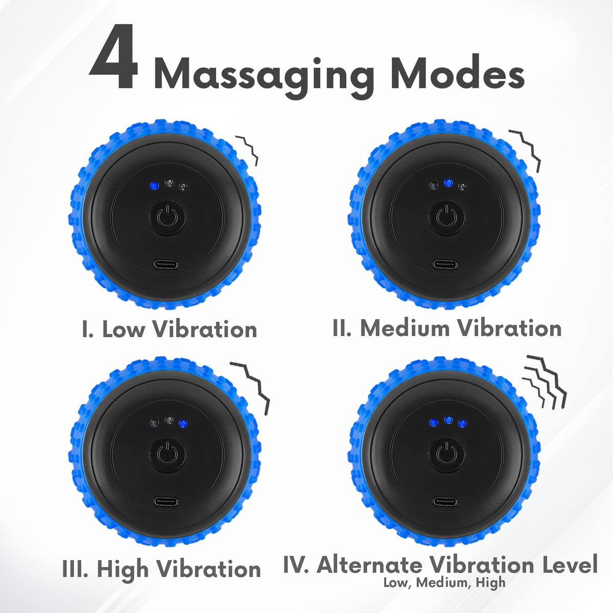 ZeenKind Vibrating Peanut Massage Ball for Plantar Fasciitis, Muscle Pain Relief with 4 Speed, Deep Tissue Therapy for Myofascial Release & Muscle Recovery, Neck Back Foot Roller Massager