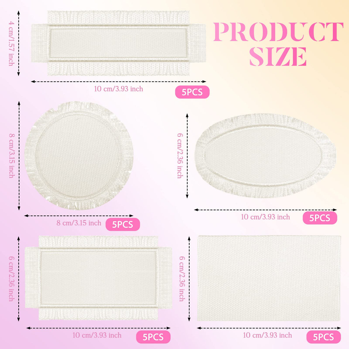 25 Pieces Sublimation Hat Patches Distressed Sublimation Patches Iron on Blank Patches Fabric Repair Sublimation Blank Patch Patches for Hats Clothes Uniforms Jeans Backpacks Dog Vest