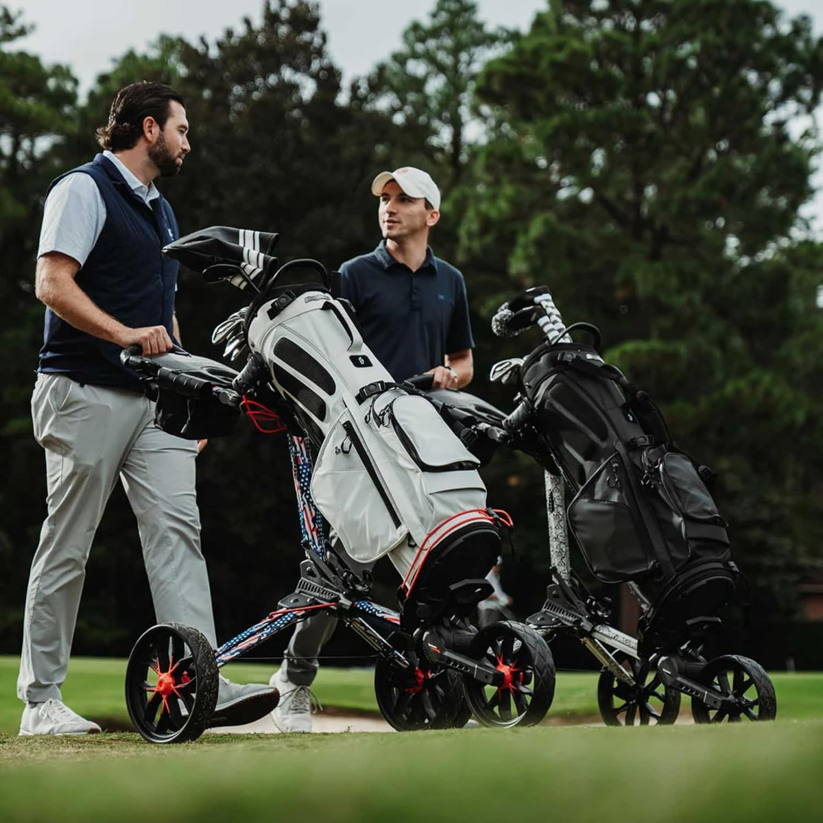 Bag Boy Limited Edition Nitron Golf Push Cart, Gray/Black USA