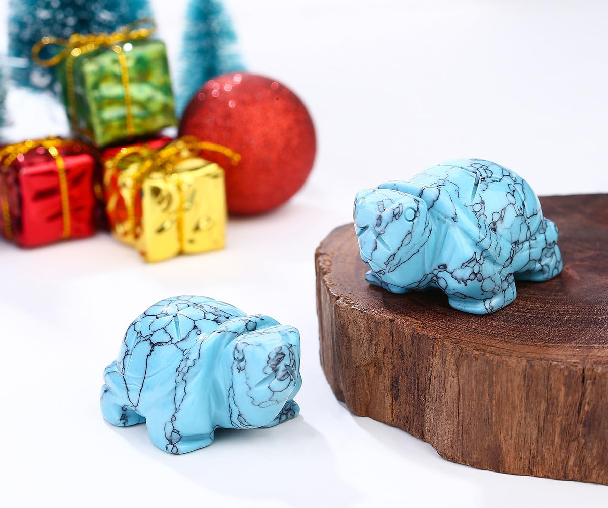 DUQGUHO 2" Travel Turtle Gift Decor Crystals Figurines Turquoise Crystal Best Turtles Travels Gifts for Women Traveling Travelers Cute Decorations