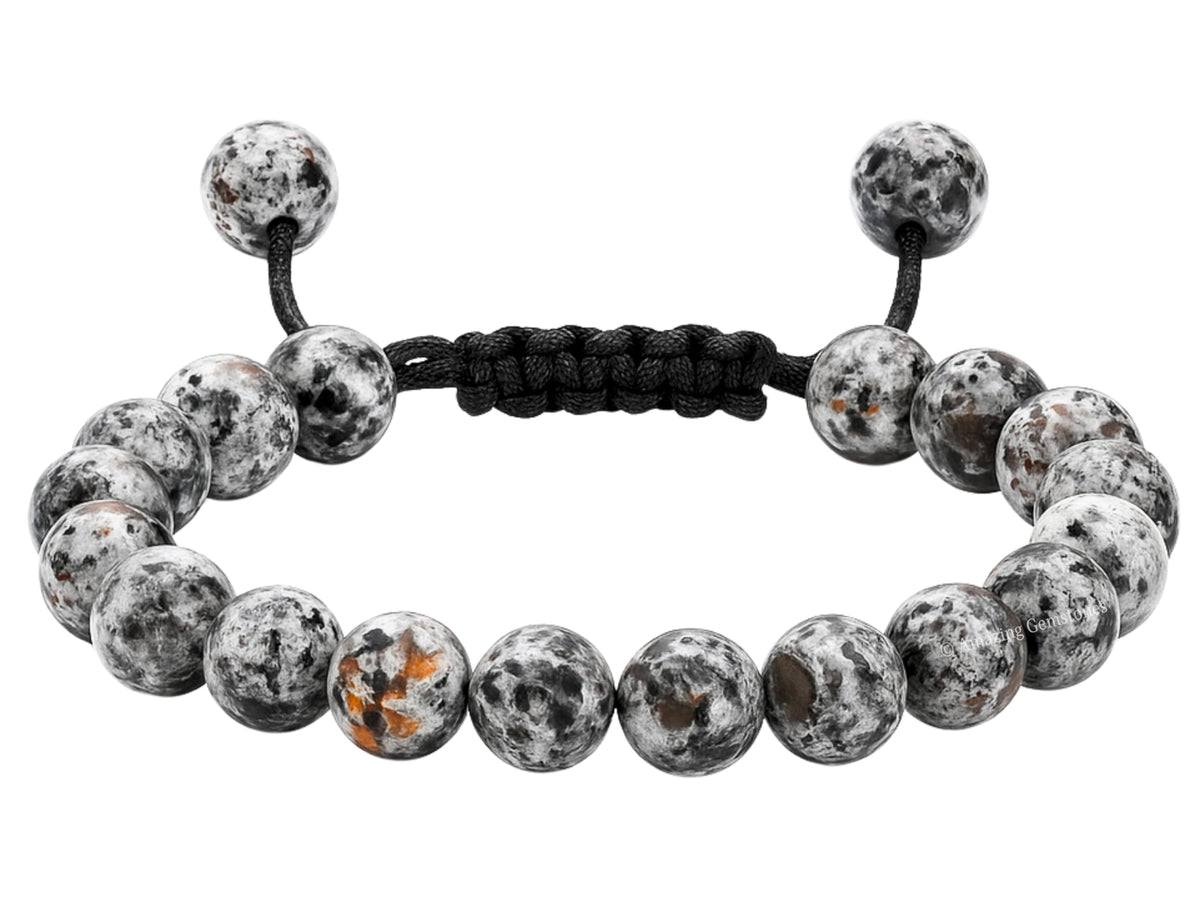 Amazing Gemstone Yooperlite Bracelet for Women Men's Gifts - Protection Healing Crystal Bracelet - 8mm Gemstone Beaded Adjustable Bracelet Pulseras Para Hombres Mujer Stocking Stuffers