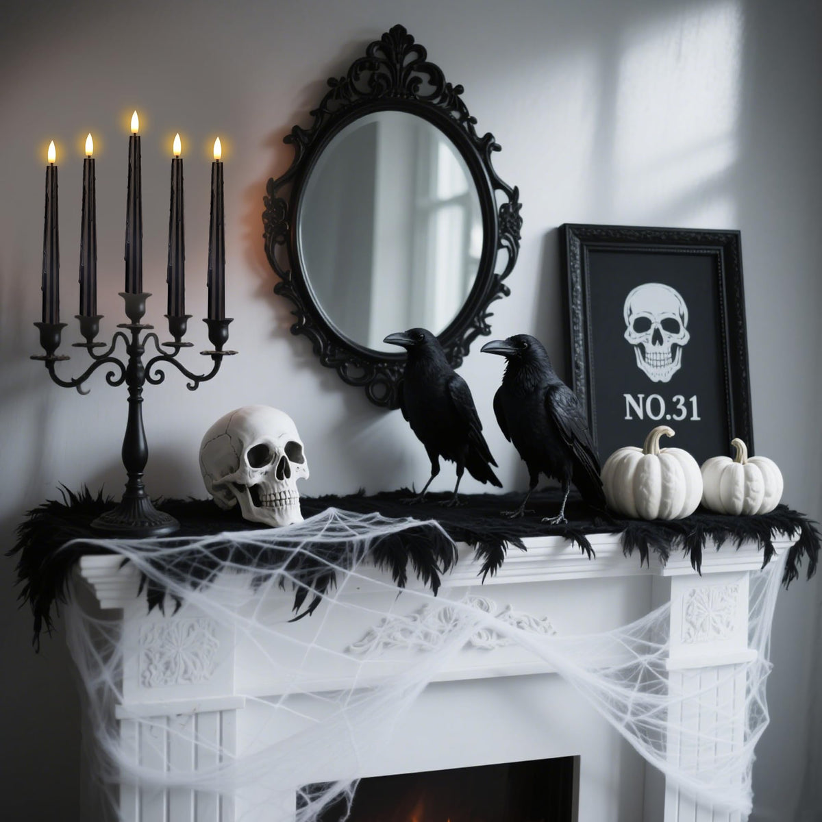SHENSY 3 Pack Halloween Black Flameless Taper Candles –Drip Real Wax Battery Operated LED Candlesticks with 3D Flickering Flame, Remote & Timer – Haunted Decor for Spooky Tables & Windows