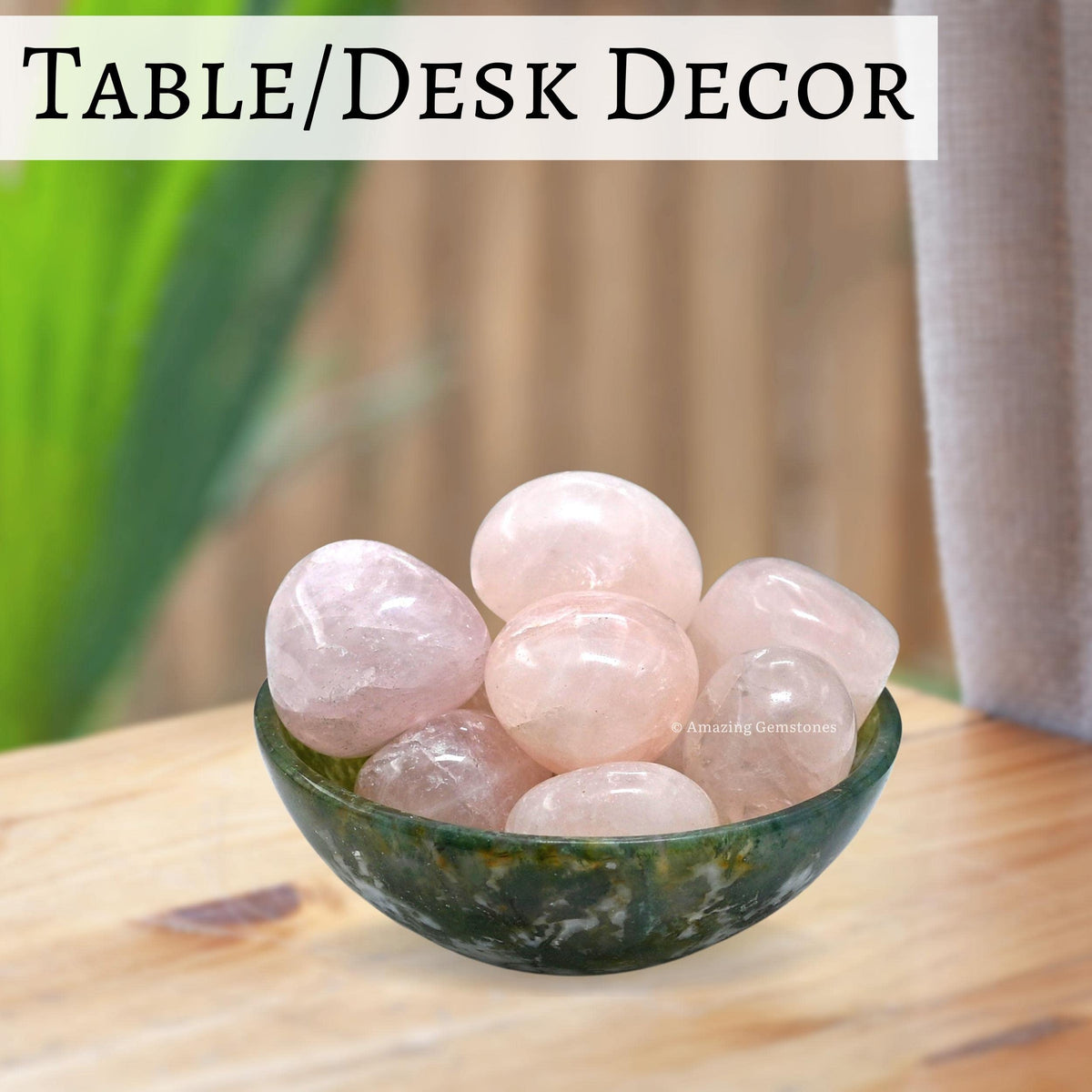 Amazing Gemstone Rose Quartz Crystal Tumbled Stones Polished Rocks - Natural Gem Stones for Healing - DIY Crystals for Protection (1 Piece)