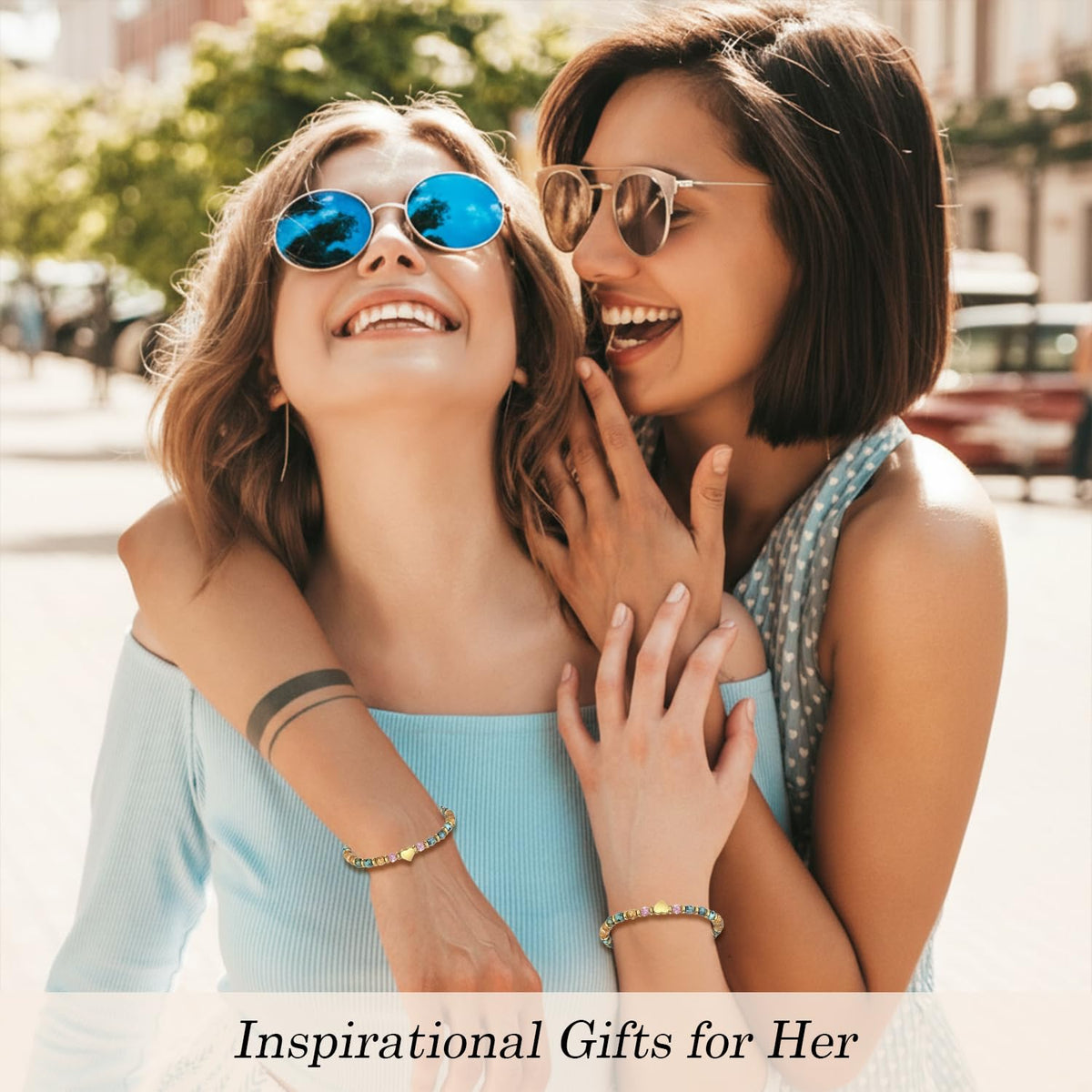 LUNADORN Inspirational Friendship Bracelets for Women – Healing Natural Stone Bracelets Thinking of You Get Well Soon Gifts for Women, Sister and Friends on Mother's Day, Celebrations, Birthdays, Stocking Stuffers