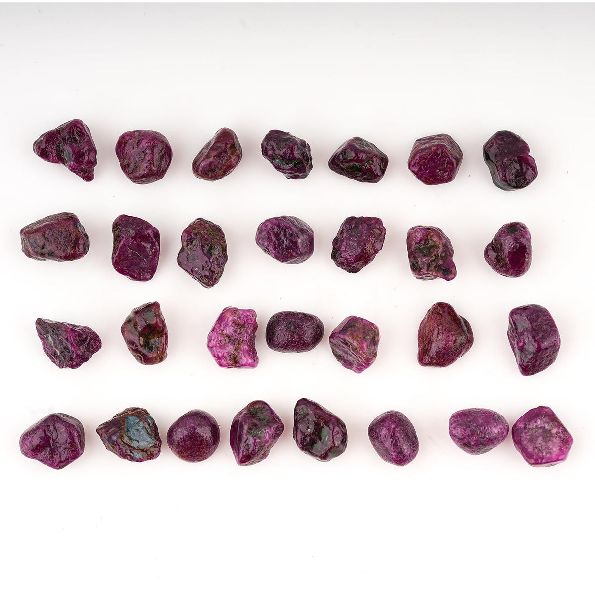ColouredRocks 100 carats Red-Pink Ruby Crystals, Raw Stones, Rough Gemstones, Jewelry Making Supply, Cabbing, Polishing, Cutting, DIY, Crafts (25+pcs) (5-10mm)