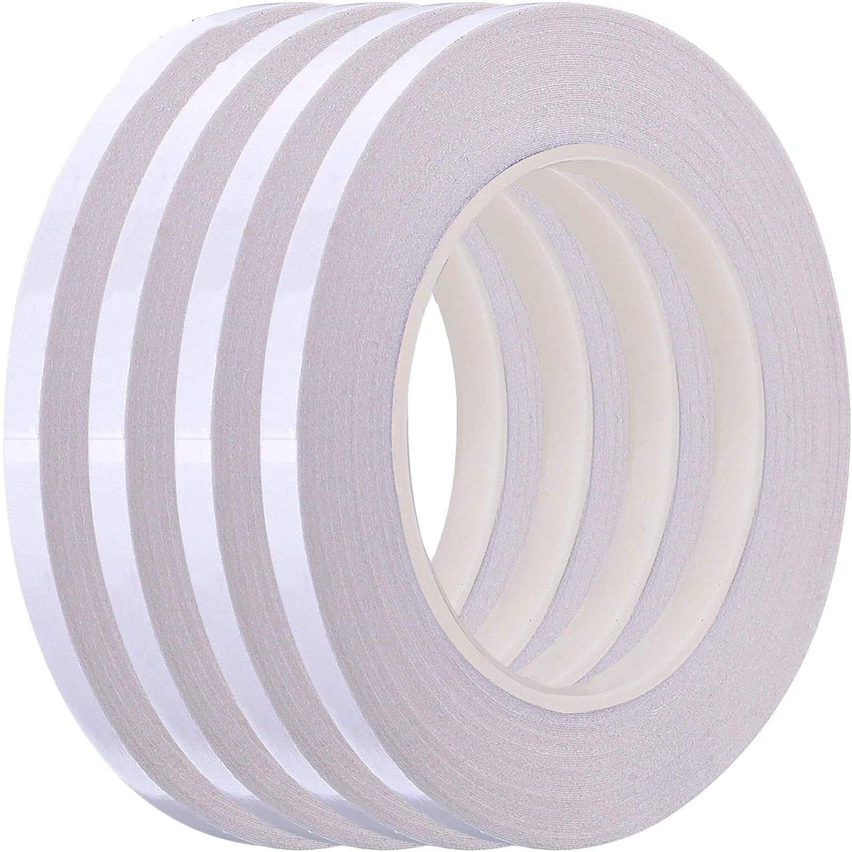 Outus 4 Roll Quilting Tape Double Sided Tape Wash Away Fabric Tapes for Hemming DIY Crafts Strong Adhesion for Clothing Repairs, Fabric Bonding, No Sewing or Ironing Required, Each 1/4 Inch by 22 Yard