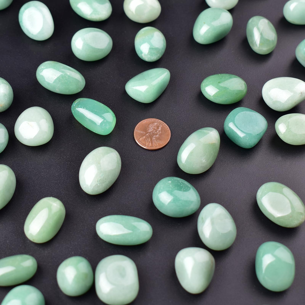 SigMntun Aventurine Healing Crystal Stone Set - 24 Pieces, 0.6" Natural & Polished Stones for Healing, Meditation, Reiki, Chakra, Crafting & Decoration