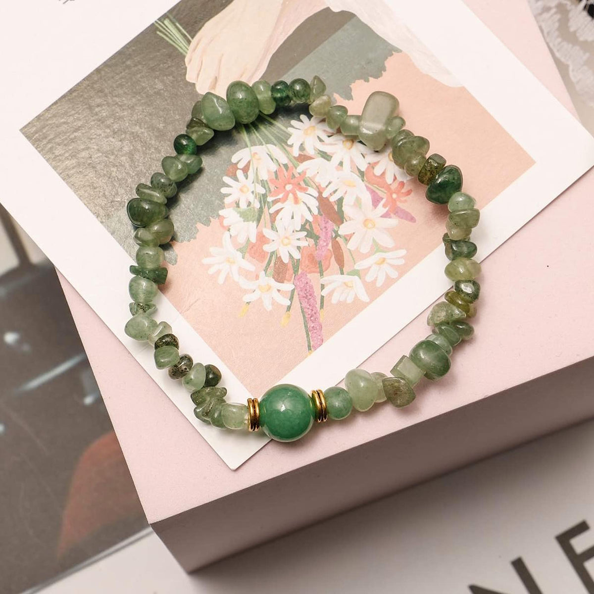 Eigso 7 Chakra Crystal Chips Charm Bracelets for Women Men Mediatation Healing Mala Beads Gemstone Link Wristbands for Woman Man