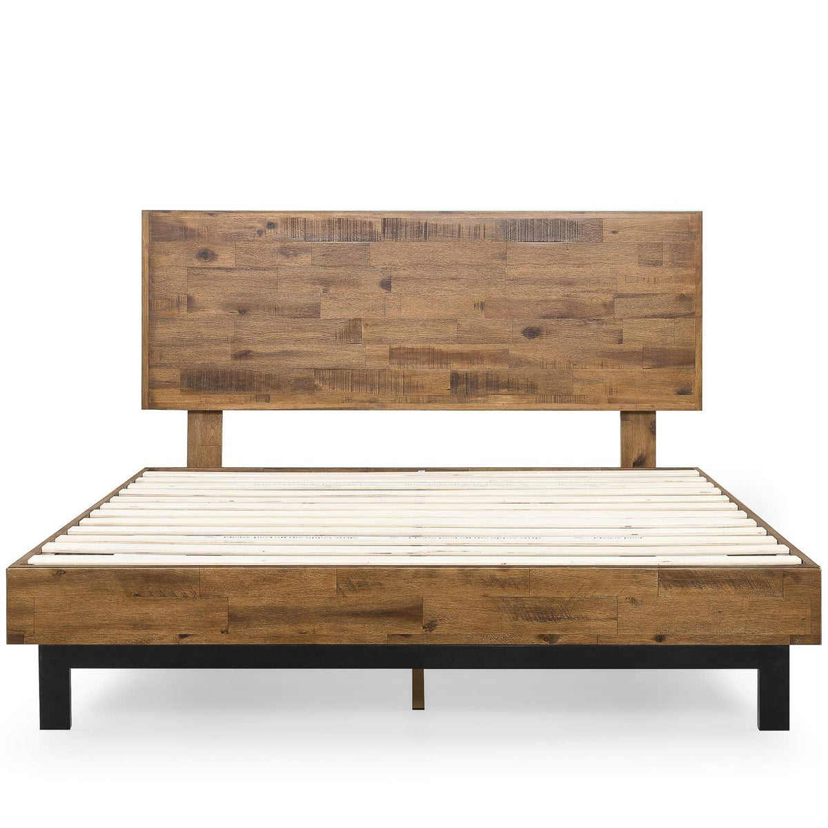Zinus Tricia Wood Platform Bed Frame with Adjustable Headboard/Wood Slat Support with No Box Spring Needed/Easy Assembly, King