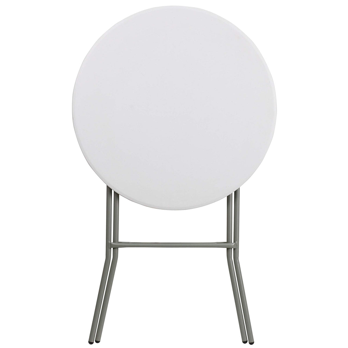Flash Furniture 32" Round Folding Bar Height Tables for Parties and Commercial Events, Indoor/Outdoor Plastic Bar Height Folding Tables, Set of 4, White
