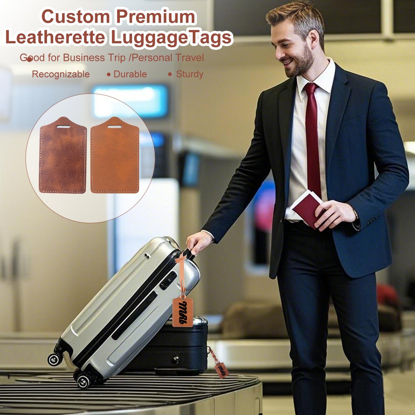 iFForce 30 Sets Laser Engraving Material - Ideal Laserable Engravable Leatherette Team Gift Group Keepsake - Personalized Lasable Khaki & Brown Faux PU Leather Name ID Number for Bag Backpack Badge