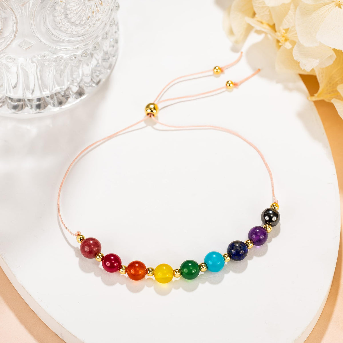 Happy Beads Bracelet, Healing Stones Bracelet, Rainbow Bracelets, Chakra Balancing, Pass Kindness Along, Share Your Light, Make You Happy