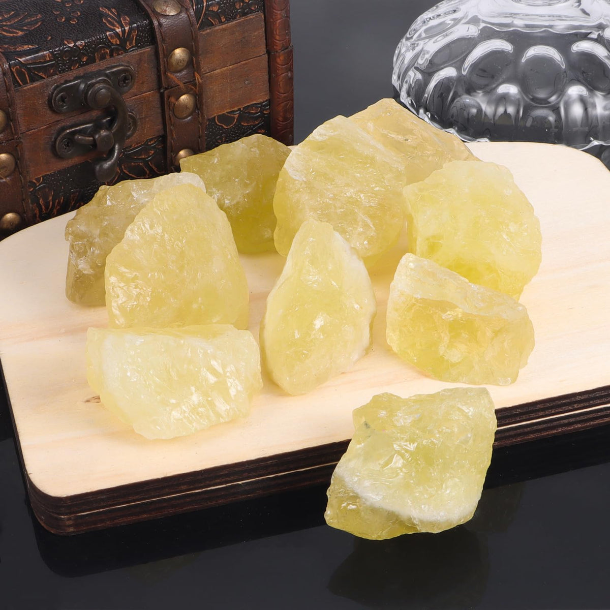 1Lb Authentic Raw Citrine Crystal Stone Natural Rough Stones Crystal for Tumbling, Cabbing, Polishing, Wire Wrapping, Wicca & Reiki Crystal Healing