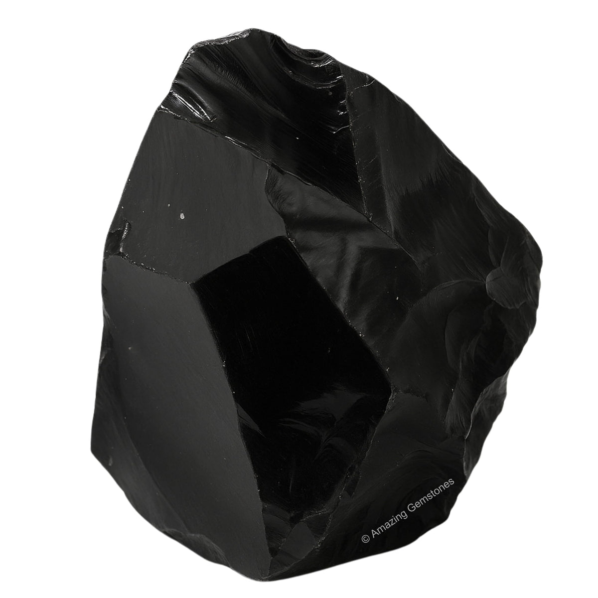 Amazing Gemstone Black Obsidian Rock Crystals and Healing Stones, Natural Raw for Tumbling and DIY, Obsidiana Negra Original (2 Pieces)