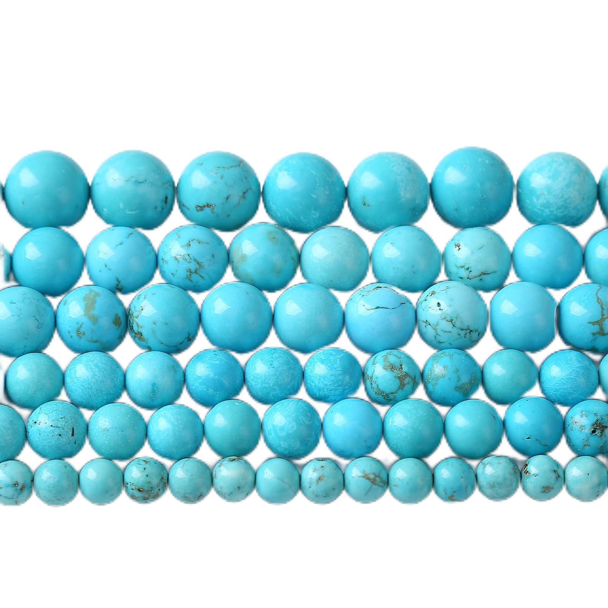 8mm 45pcs A+ Natural Blue Turquoise Beads Round Spacer Loose Stone Beads for Jewelry Making DIY Bracelet Necklace Accessories
