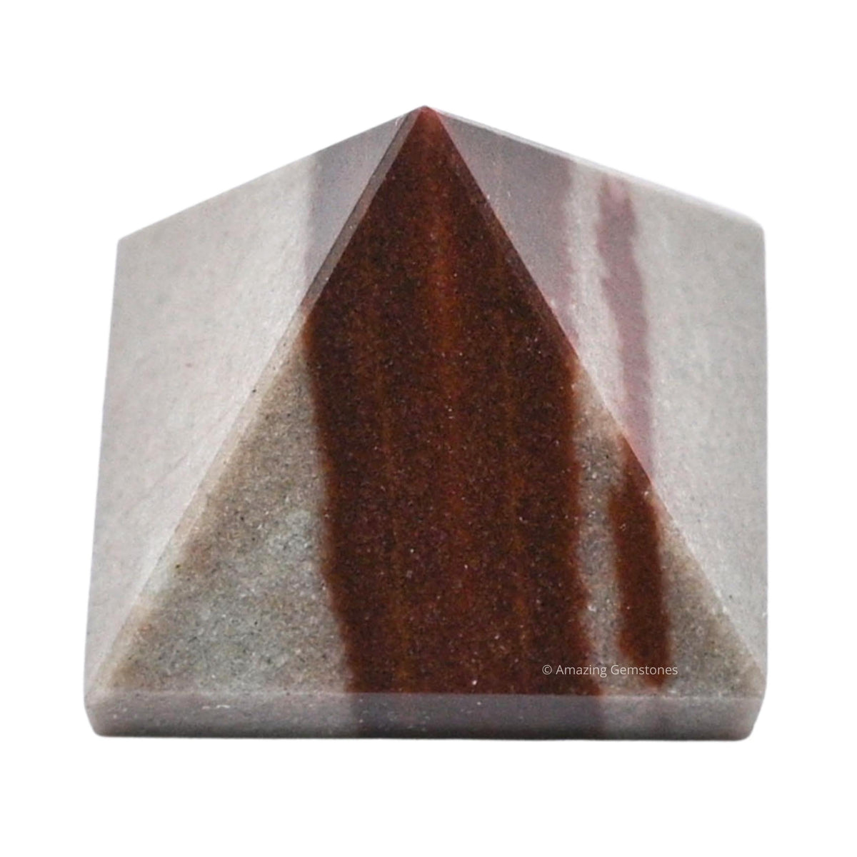 Amazing Gemstone Narmada Shiva Lingam Pyramid Crystal Healing Stones - 1" Great Pyramid Figurine of Natural Stone Pyramid for Meditation, Reiki, Chakra Balancing and Crystal Pyramids Grid