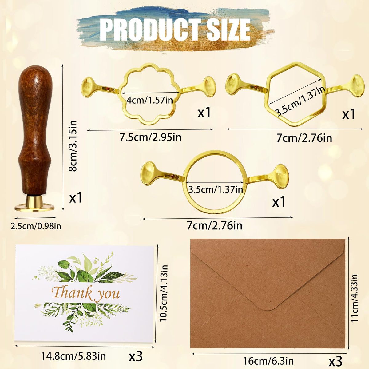30Pcs Wax Seal Stamp Kit,Vintage Classic Sealing Wax Stamp Heads with Wooden Handle & Metal Wax Seal Molds, with Envelope Greeting Card, for Gift Wrapping,Wedding, Party Invitations & Wine Packaging