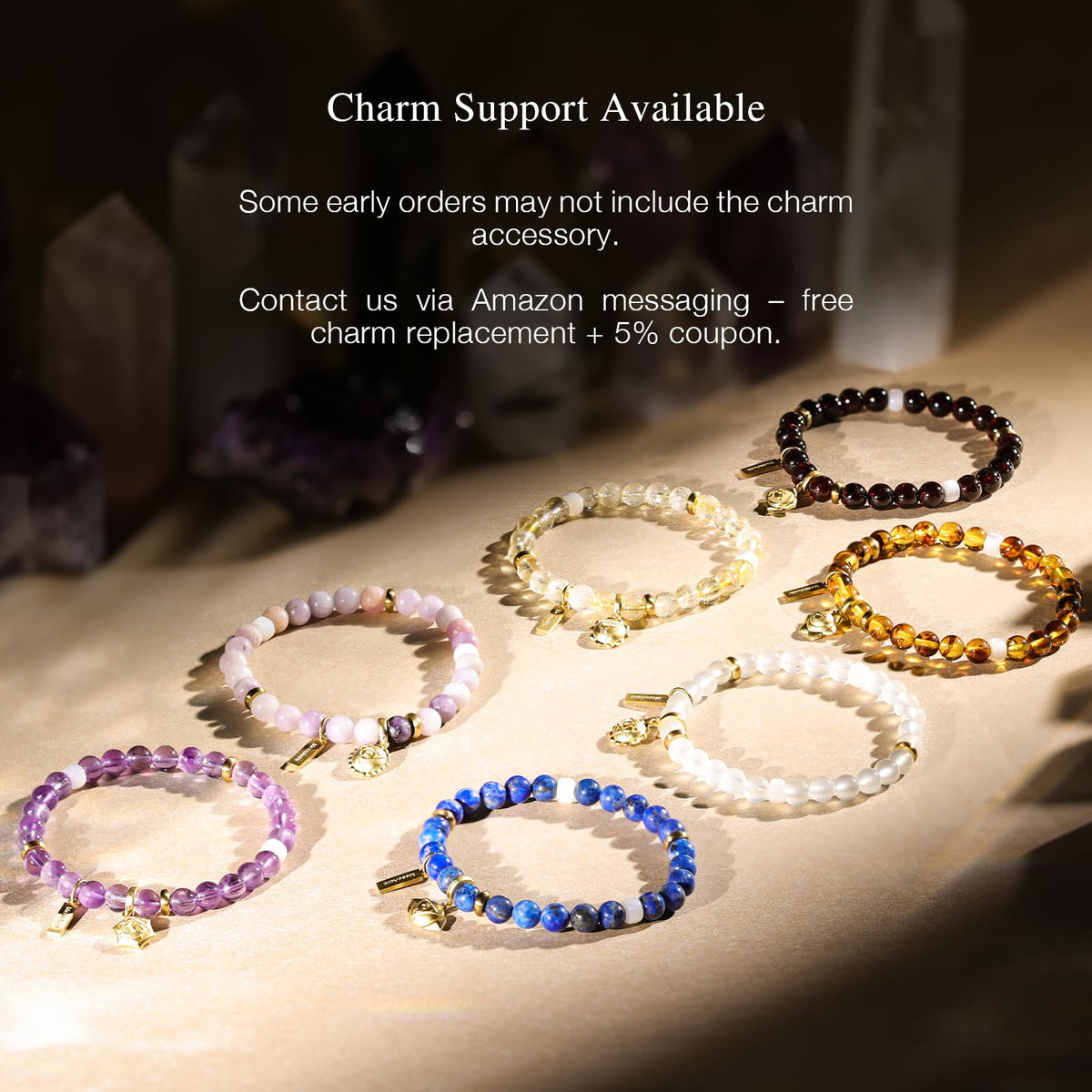 MesoAura Natural Garnet Bracelet – handmade Crystal Healing Jewelry for Women & Men – Root Chakra Balance, Vitality & Courage Energy Stone – Zodiac Capricorn Aquarius – Spiritual Gemstone Beaded Bracelet (Third Eye Chakra – Lapis Lazuli Fantasia bracelet)