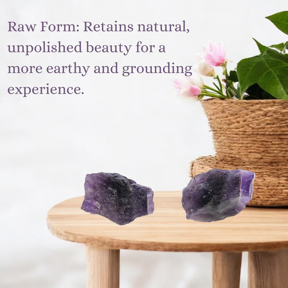 ANAYA AGATE Amethyst Raw Crystals Rough Gemstones with Authenticity Card, Velvet Pouch Raw Stones for Tumbling, Cabbing, Polishing, Cutting Natural Healing Crystals for Home Decor, DIY Stones