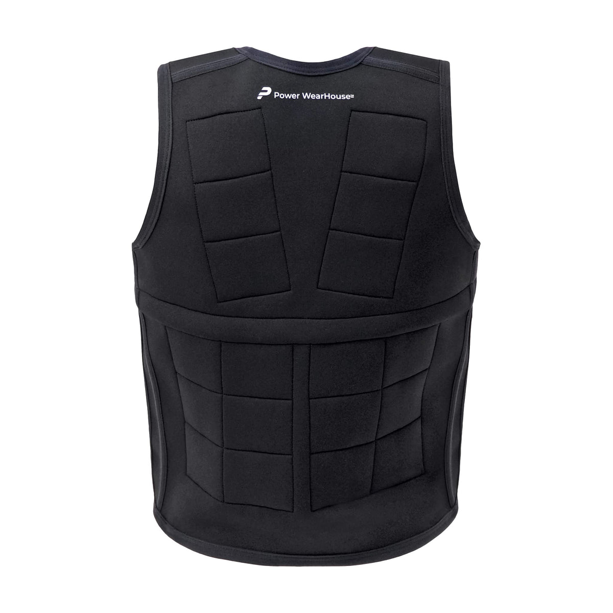 Power WearHouse Osteoporosis Weighted Vest for Bone Health, 5lbs (XL) - Black Neoprene Modern Weighted Vest