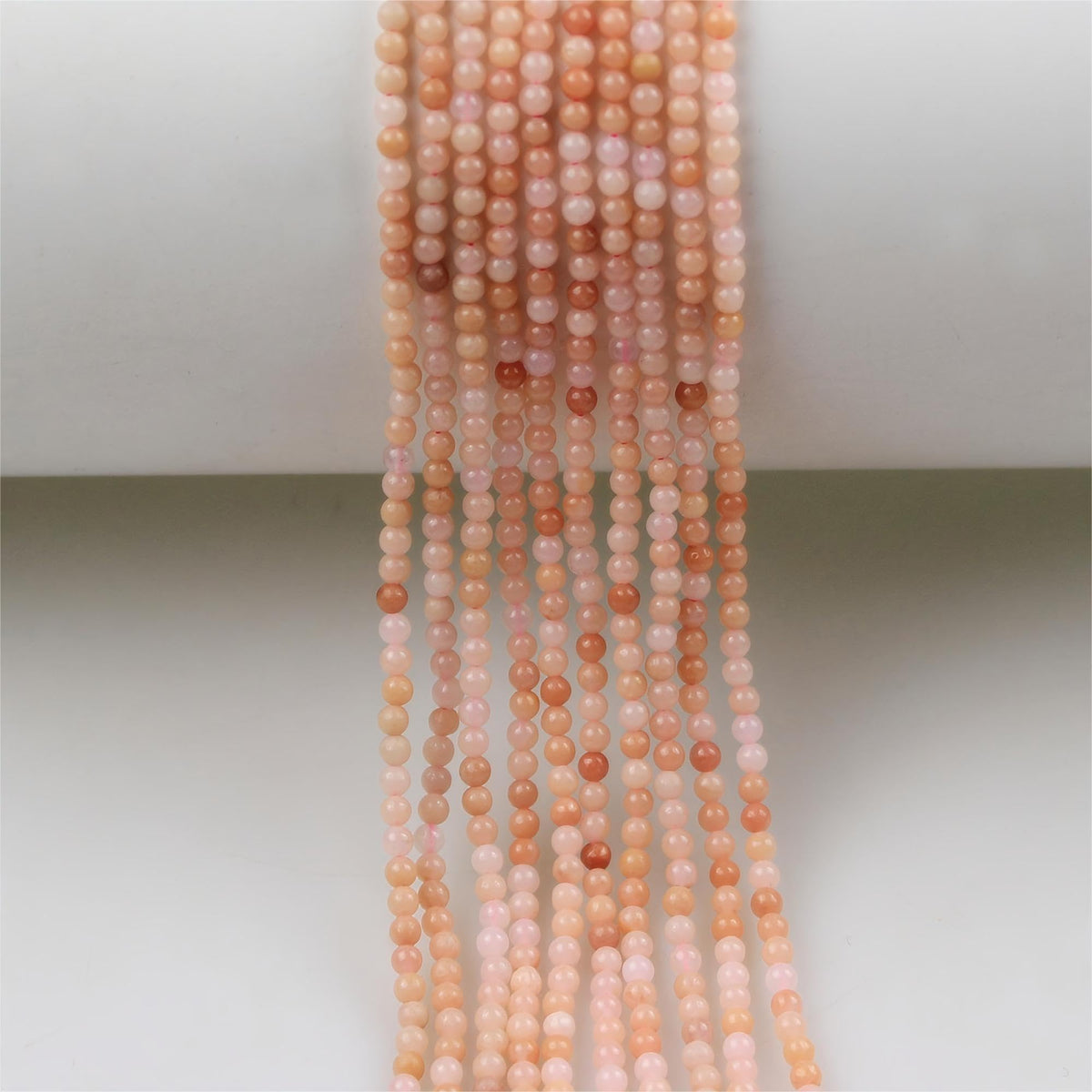 MJDCB 320pcs Natural Small Stone Beads 2mm Pink Aventurine Round Smooth Loose Gemstone Bead for Jewelry Making Bracelets Earrings Necklaces Accessories