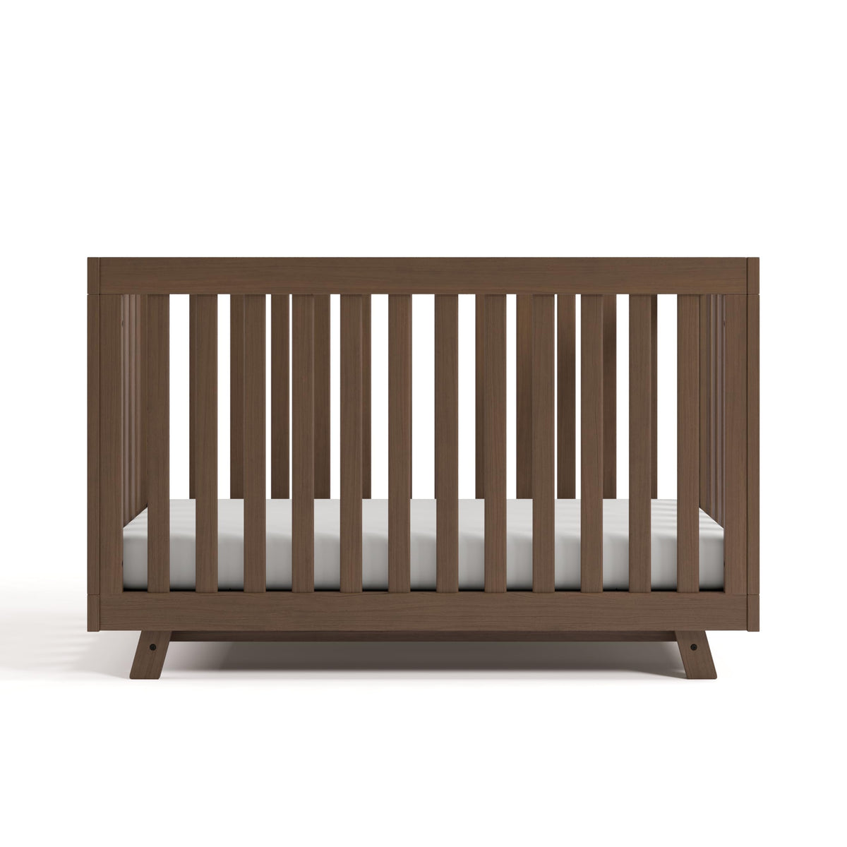 Storkcraft Beckett 3-in-1 Convertible Crib – GREENGUARD Gold Certified, Fits Standard Crib Mattress, Converts to Toddler Bed and Daybed, 4 Mattress Heights, Grow-with-Me Design (Hazelnut)