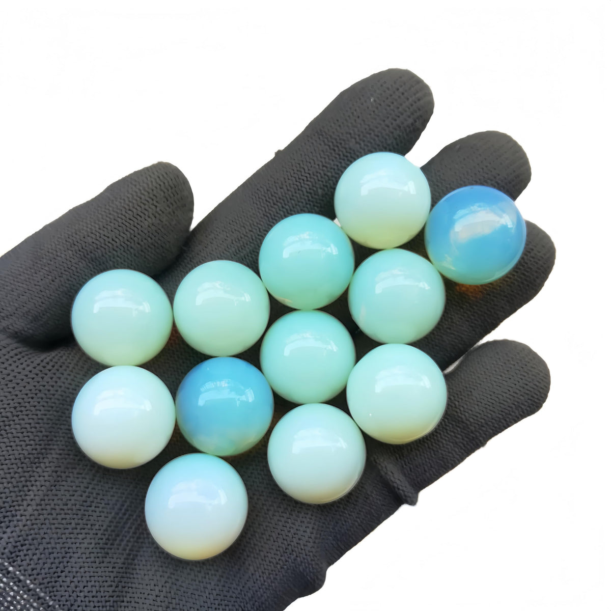 Sunshcat Synthetic Opalite 0.78 Inchs Crystals and Healing Stone Ball Set,Home Desktop Feng Shui Array Decoration(7 Pieces) ﻿