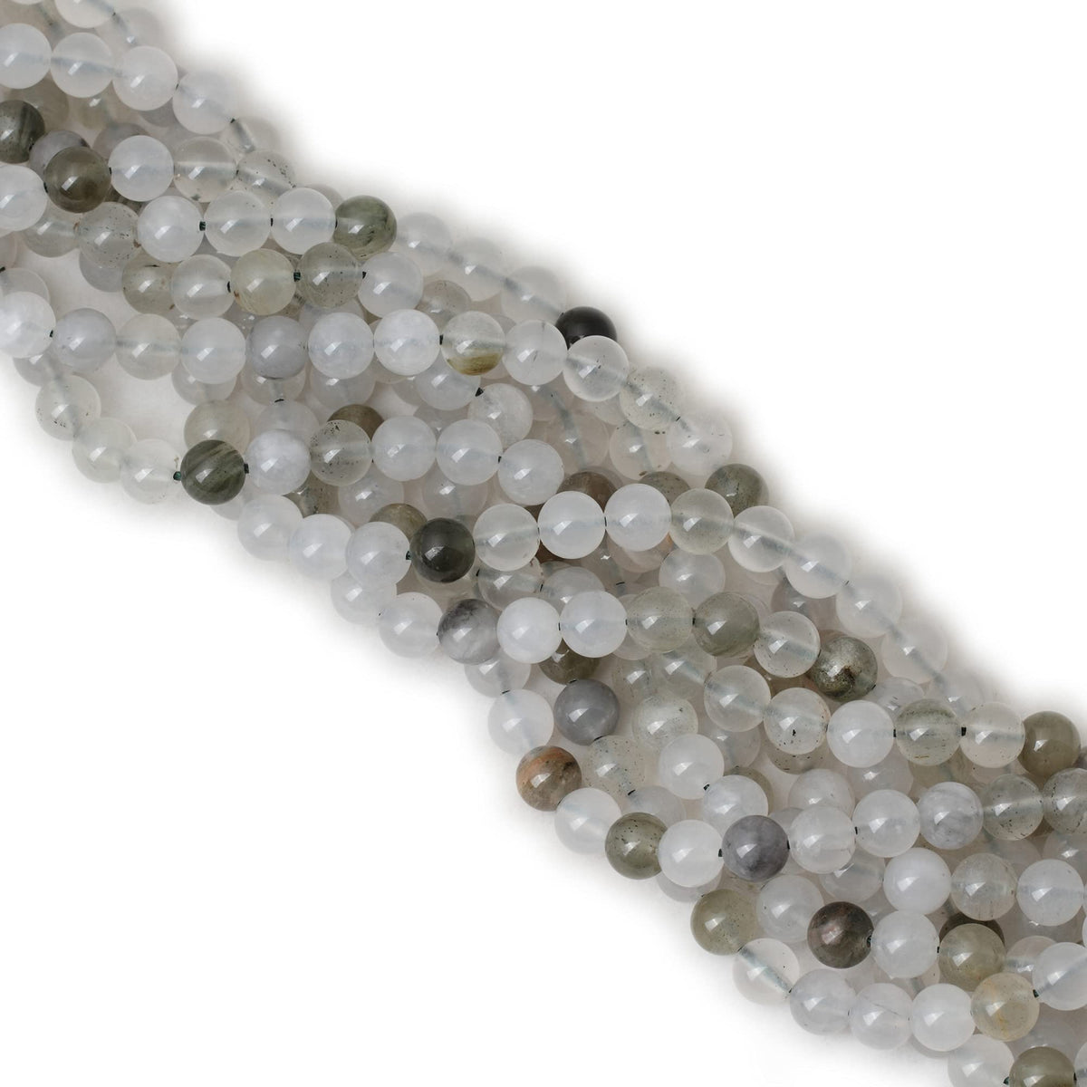 CHEAVIAN 45PCS 8mm Natural Light Green Ice Quartzite Crystal Round Loose Beads for Jewelry Making 1 Strand 15"