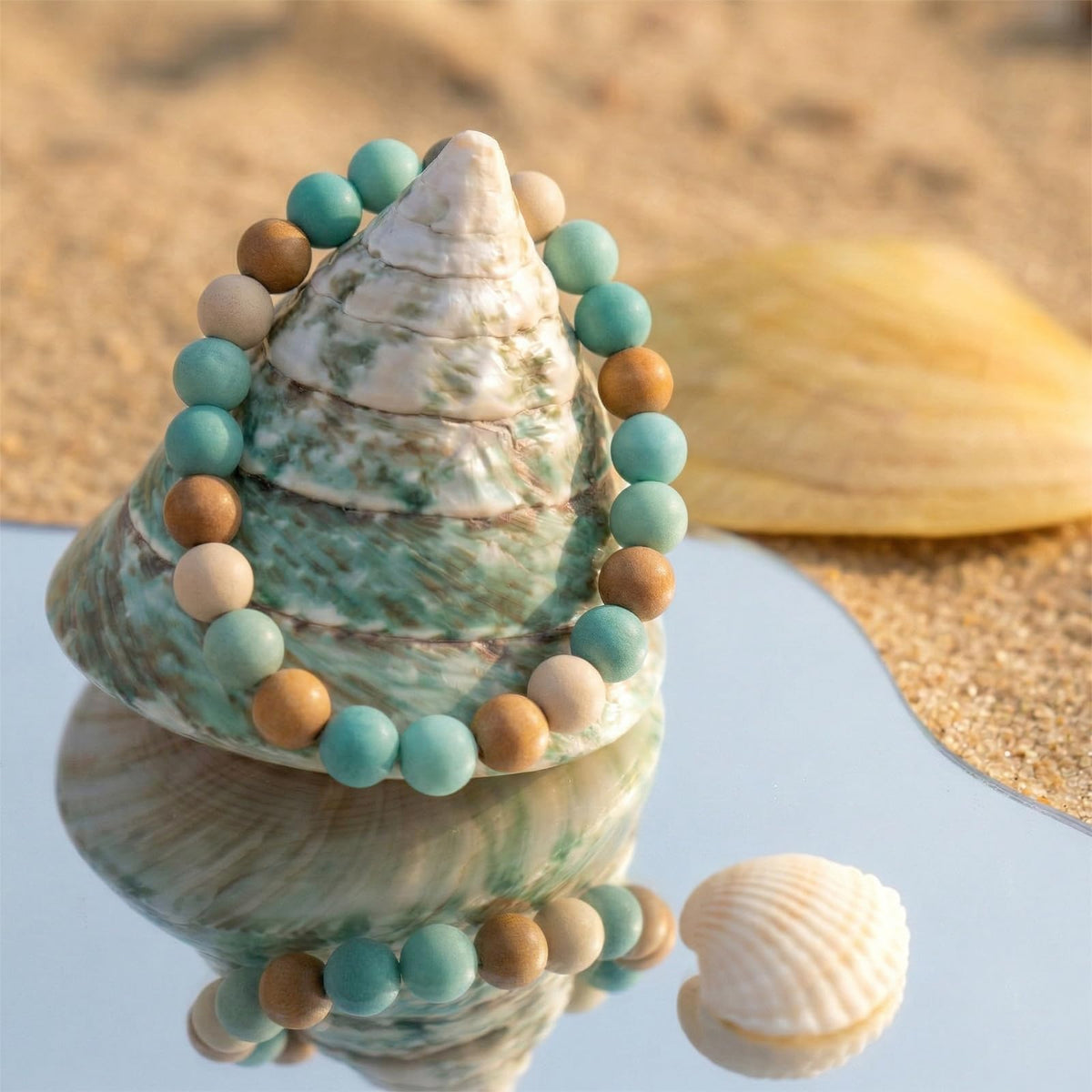 Kryllite Crystal Bracelets, Bracelet for Women, Nature Amazonite Crystal Stretch Elastic Bracelet, Nature Gemstone-8mm, Healing Stone Bracelets, Turquoise Jewelry Gifts for Women, Holiday