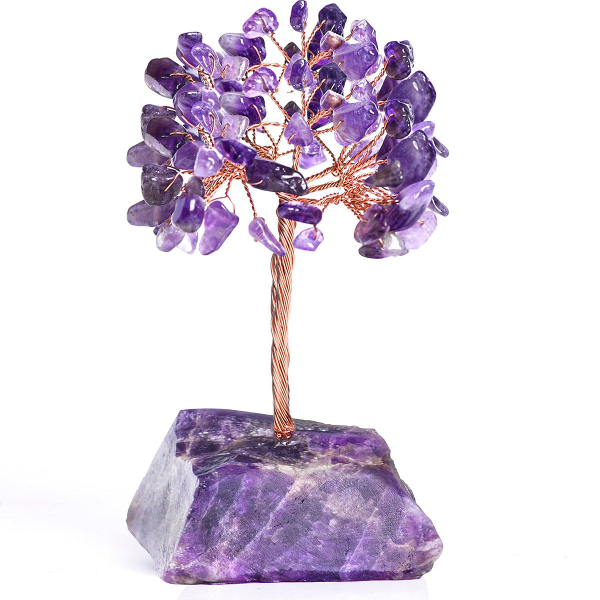 Ytbeoxk Amethyst Crystal Tree of Life,Money Tree Decorations,Crystals and Healing Stones,Reiki Positive Energy Gemstones,Purple Room Office Desk Feng Shui Decor Meditation Gifts for Women